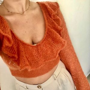 Cropped Knit Free People Sweater